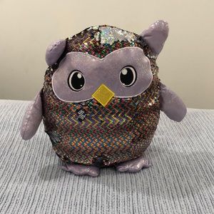 Owl flip sequin stuffy